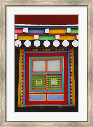Framed Tibetan-Styled Decoration in Tagong Monastery, Tagong, Sichuan, China Print