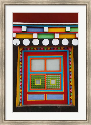Framed Tibetan-Styled Decoration in Tagong Monastery, Tagong, Sichuan, China Print