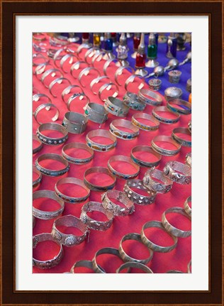 Framed Souvenir Moroccan Jewelry, Todra Gorge Area, Tinerhir, Morocco Print