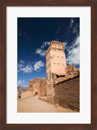 Framed Telouet Village, Ruins of the Glaoui Kasbah, South of the High Atlas, Morocco Print