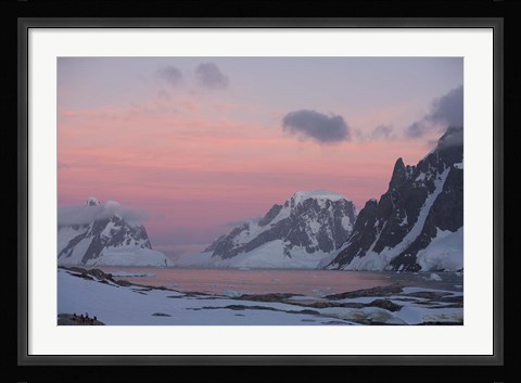 Framed Sunset Light on Lemaire Channel, Antarctic Peninsula Print