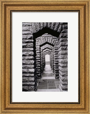 Framed Stone arches and walls, Voortrekker Monument Pretoria, South Africa Print