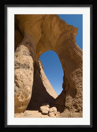 Framed Tin Ghalega Rock Formation, Red Rhino Arch, Fezzan, Libya Print