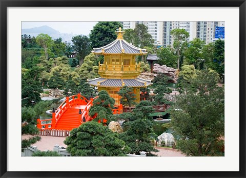 Framed Gold Pavilion of Absolute Perfection, Hong Kong, China Print