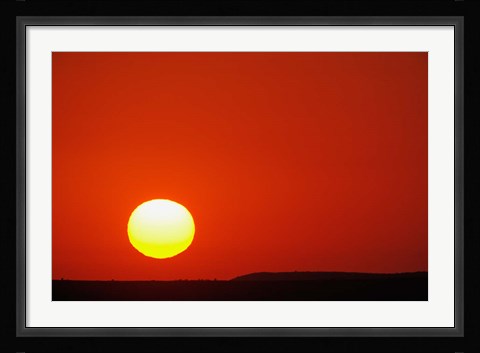 Framed Sunset, Masai Mara Game Reserve, Kenya Print