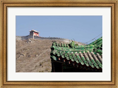 Framed Great Wall of China at Juyongguan, Beijing, China Print