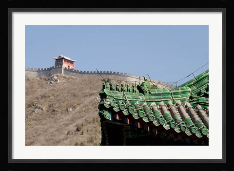 Framed Great Wall of China at Juyongguan, Beijing, China Print