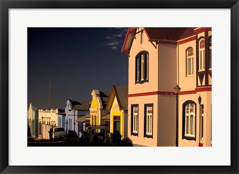 Framed Street Scene and Town View, Namibia Print