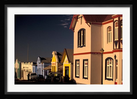 Framed Street Scene and Town View, Namibia Print
