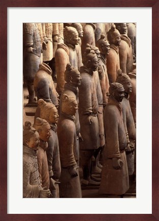 Framed Terra Cotta Warriors at Emperor Qin Shihuangdi&#39;s Tomb, China Print