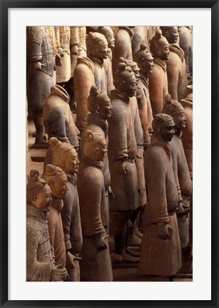 Framed Terra Cotta Warriors at Emperor Qin Shihuangdi's Tomb, China Print