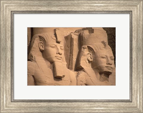 Framed Statues of Ramses II, Abu Simbel, Egypt Print