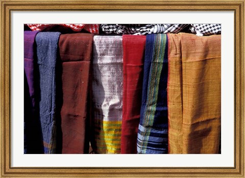 Framed Textiles For Sale in Khan al-Khalili Bazaar, Cairo, Egypt Print