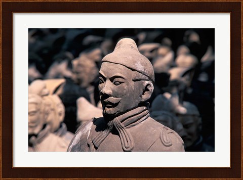 Framed Terra Cotta Warriors at Emperor Qin Shihuangdi&#39;s Tomb, China Print