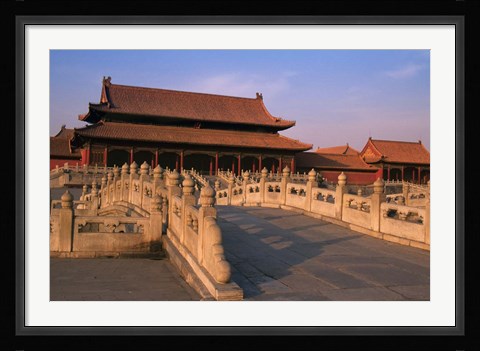 Framed Traditional Architecture in Forbidden City, Beijing, China Print