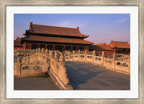 Framed Traditional Architecture in Forbidden City, Beijing, China Print