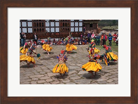 Framed Ura Yakchoe Festival, Bumthang, Bhutan Print