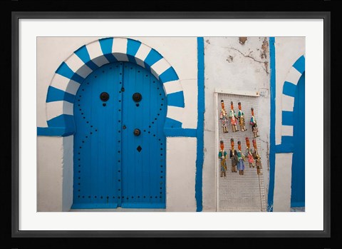 Framed Tunisia, Cap Bon, Hammamet, Medina door Print