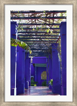 Framed Villa Courtyard, Marrakech, Morocco Print