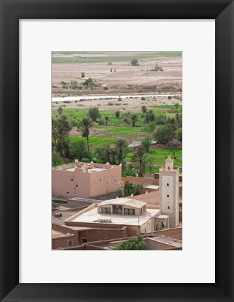 Framed Village in Late Afternoon, Amerzgane, South of the High Atlas, Morocco Print