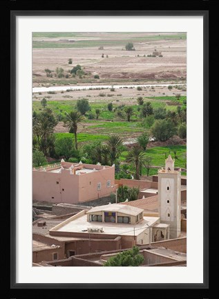 Framed Village in Late Afternoon, Amerzgane, South of the High Atlas, Morocco Print