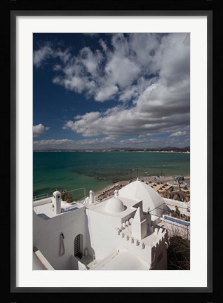 Framed Tunisia, Cap Bon, Gulf of Hammamet from the Kasbah Print