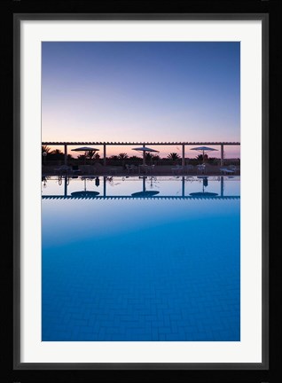 Framed Tunisia, Jerid Area, Tozeur, Hotel El Mouradi Pool Print