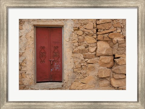 Framed Tunisia, Ksour Area, Ezzahra, village doorway Print
