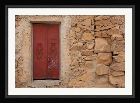 Framed Tunisia, Ksour Area, Ezzahra, village doorway Print