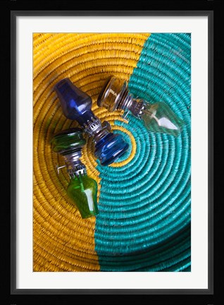 Framed Tunisia, Ksour Area, Ksar Haddada, Lantern at market Print