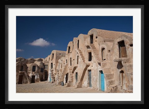 Framed Tunisia, Ksour, Medenine, fortified ksar building Print