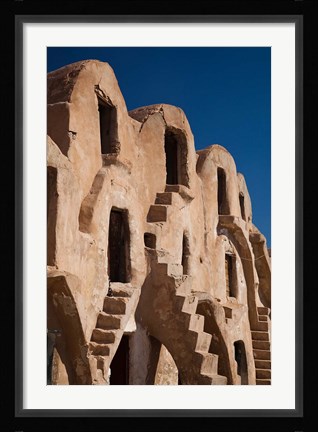 Framed Fortified ksar building, Tunisia Print