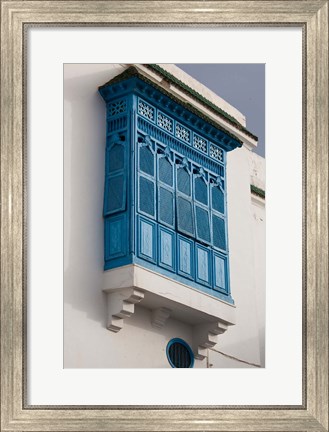 Framed Tunisia, Sidi Bou Said, building detail Print