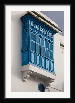 Framed Tunisia, Sidi Bou Said, building detail Print