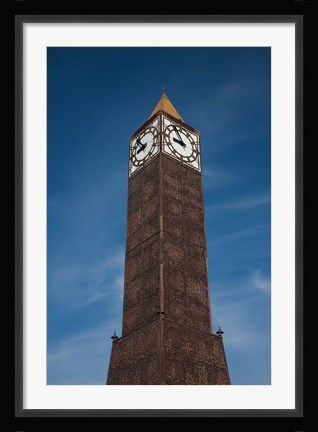 Framed Tunisia, Tunis, Avenue Habib Bourguiba, Clock tower Print