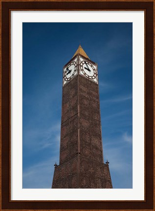 Framed Tunisia, Tunis, Avenue Habib Bourguiba, Clock tower Print