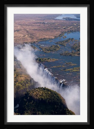 Framed Victoria Falls, Zambesi River, Zambia Print