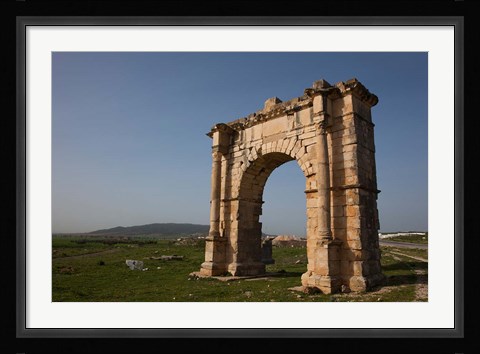 Framed Tunisia, Dougga, Roman-era arch on Route P5 Print