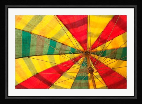 Framed Umbrella patterns, Fuli Village market, Yangshuo, China Print