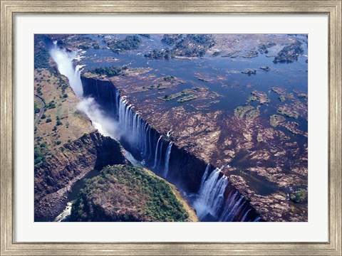 Framed Victoria Falls, Zimbabwe Print