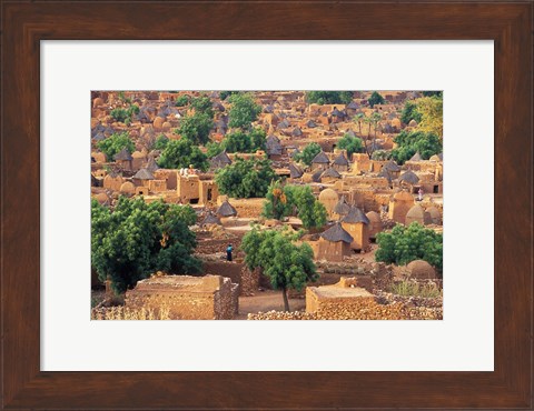 Framed View of the Dogon Village of Songo, Mali Print
