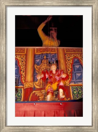 Framed Traditional Puppet Show, Myanmar Print