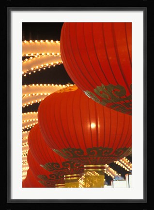 Framed Traditional Red Lanterns, China Print