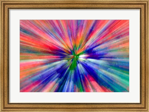 Framed Zoom Abstract of Pansy Flowers Print