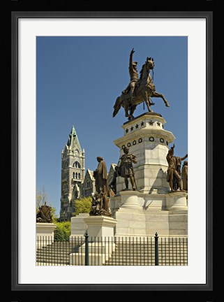 Framed Washington Monument Richmond Virginia Print