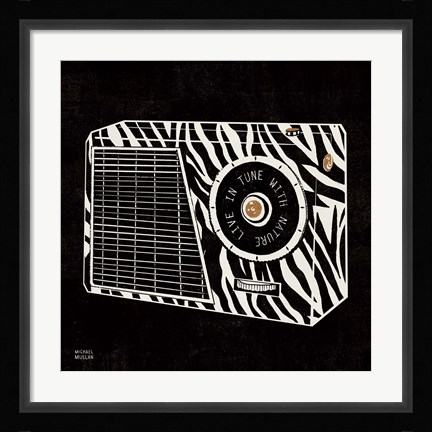 Framed Analog Jungle Radio Print