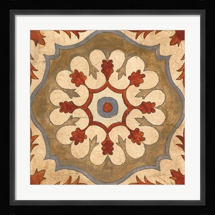 Framed Andalucia Tiles C Color Print