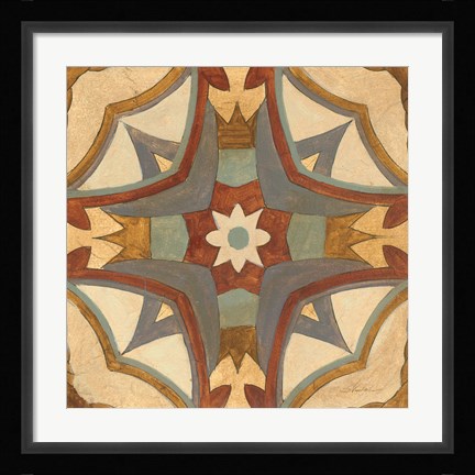 Framed Andalucia Tiles E Color Print
