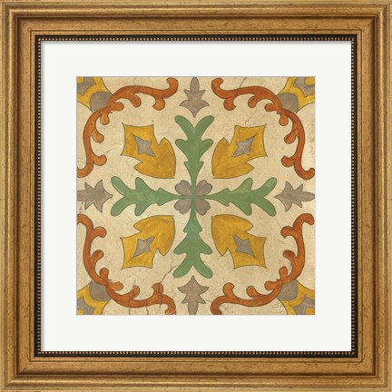 Framed Andalucia Tiles I Color Print