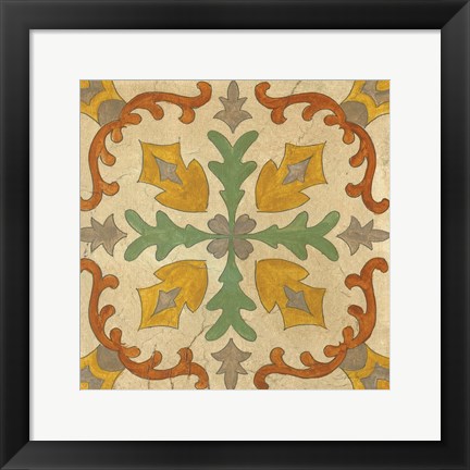 Framed Andalucia Tiles I Color Print